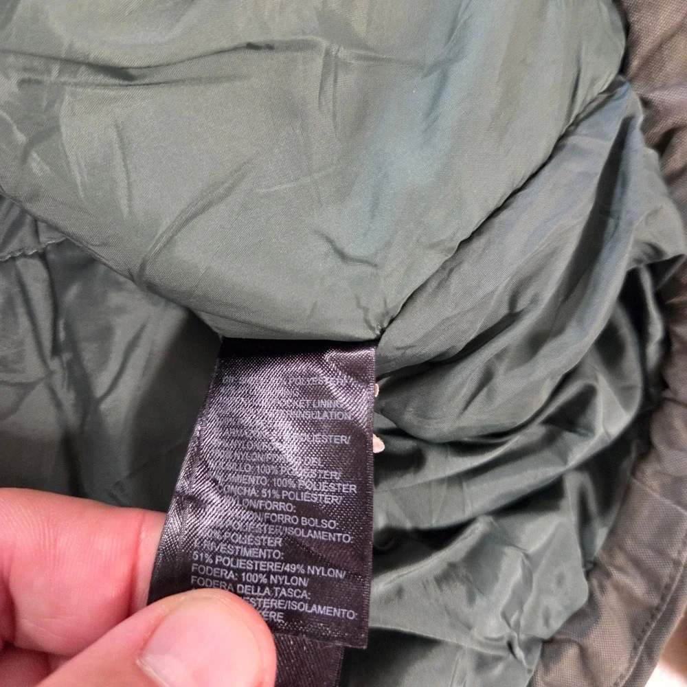 The North Face Mens DryVent Hooded Rain Jacket Olive Green Medium Full Zip Shell